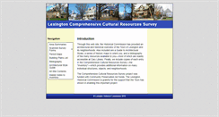 Desktop Screenshot of historicsurvey.lexingtonma.gov